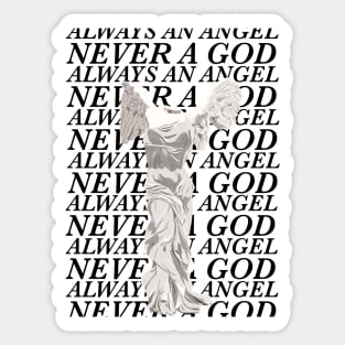 Always An Angel Black Sticker